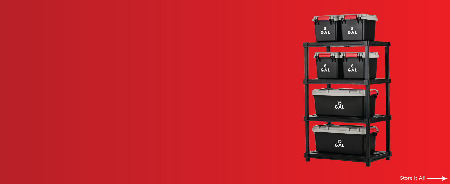 IRIS USA trailboxes trail adventure plastic rack shelf shelves totes for storage bins with lids box