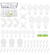 maierke 100PCS Picture Hanging Kit,Picture Hangers Concrete Wall Hooks Cinder Block Wall Hangers,...