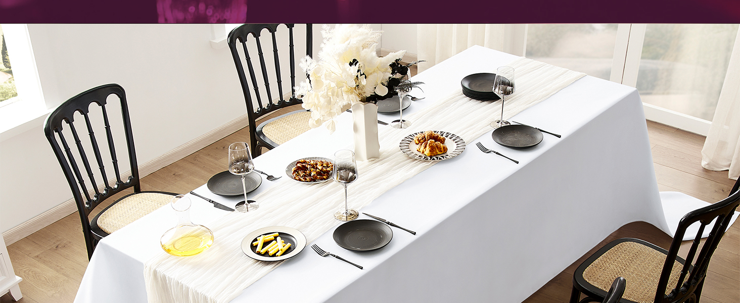 Rectangle Tablecloth Polyester Table Cloth,Stain Resistant and Wrinkle Polyester Dining Table Cover