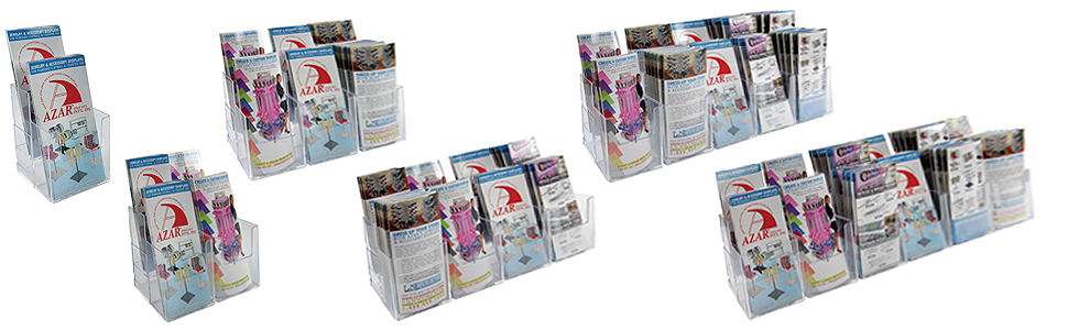 Two-Tiered Tri-Fold Brochure Counter Display