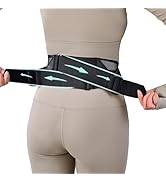 Back Brace and Sacroiliac Hip Belt for Women and Men, Narrow Breathable Mesh Lumbar Back Support ...