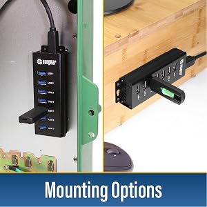 surface wall mounted usb 3.2 hub usb hub 3.0 charger hub for pc rugged industrial desk mount usb hub
