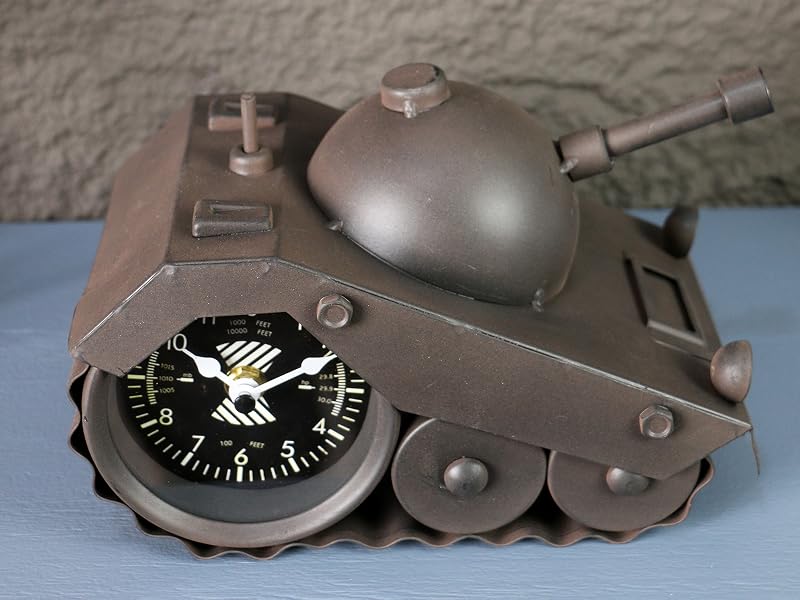 tank desk clock