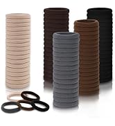FVOLREM Hair Ties, 100 PCS No Damage Hair Elastics Hair Accessories for Women Girls, Thick Seamle...