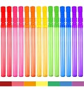 Bubble Wand, 14" Big Bubble Wand Set(14 Pack 7 Colour), Non-Toxic Smelless Bubble Toy for Kids Ch...