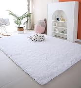 CAIYUECS Shag Area Rug,Indoor Ultra Soft Fluffy Plush Rugs for Bedroom Living Room, Non-Skid Mode...