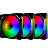 PANO-MOUNTS 120mm Infinity Mirror ARGB Addressable RGB PWM Cooling Fans 5V 3Pin with 12V 4Pin PC ...