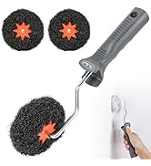 PinStone 4 Pack Drywall Corner Compound Roller Kit, Shed-Resistant Corner Drywall Mud Roller with...