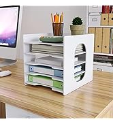 Natwind Office Desk Organizer - 5-Tier Document Storage Rack for Home Office & School