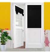 E-HAO French Blackout Front Door Curtain (26" w x 40" L), Washable Door Curtain Covering with Adh...