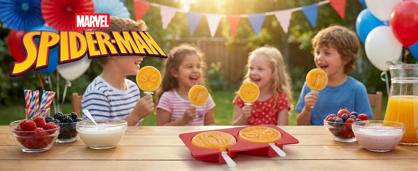 Spider-Man Shaped Popsicle Molds