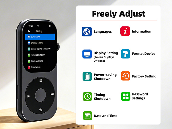 128GB MP3 Player with Bluetooth