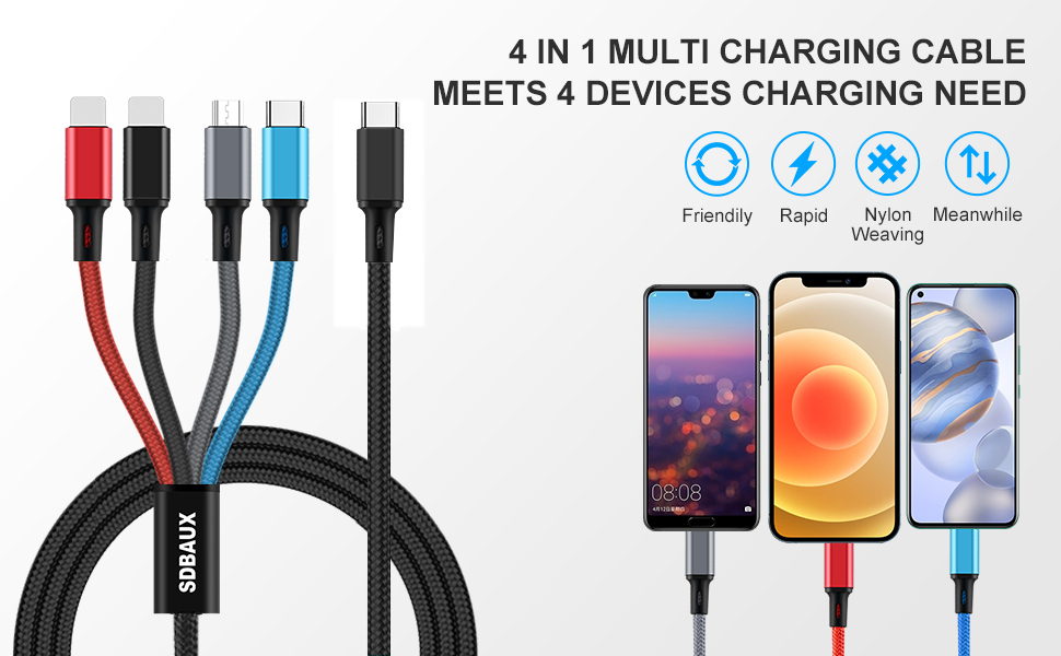 USB A Multi Charging Cable