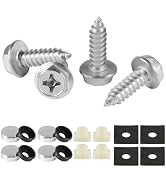 LivTee Rustproof License Plate Screws for Securing License Plates Frames and Covers on Cars and T...