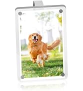 1Pack Acrylic Car Picture Frame,Powerful Magnetic Car Picture Holder with Visor Clips for Cars,Pe...