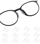 Junsika Eyeglass Nose Pads Soft Silicone Adhesive Nose Pads for Glasses Anti-Slip Heighten Air Ch...