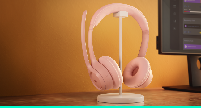 Logitech Zone 300 Wireless Bluetooth Headset With Noise-Canceling Microphone