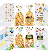 BCCSNNM 100 PCS Back to School Cellophane Goodie Bags,Happy First Day of School Candy Treat Bags ...