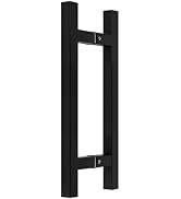 Rackickyer Back to Back Ladder Shape Frameless Glass Shower Door Pulls, Fits 6-12mm(1/4"-1/2") Gl...