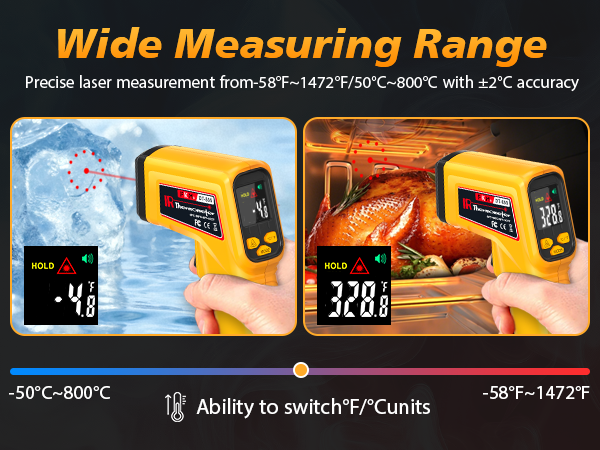 laser cooking thermometer gun,temperature thermometer,temperature gun for cooking