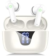Nequga ZIUTY Wireless Earbuds Bluetooth Headphones, 50H Playtime Ear Buds with Mic, LED Digital D...