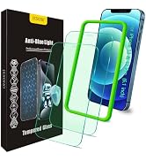 for iPhone 12 & iPhone 12 Pro Blue Light Blocking Screen Protector, 2 Pack | Anti Blue Light Temp...