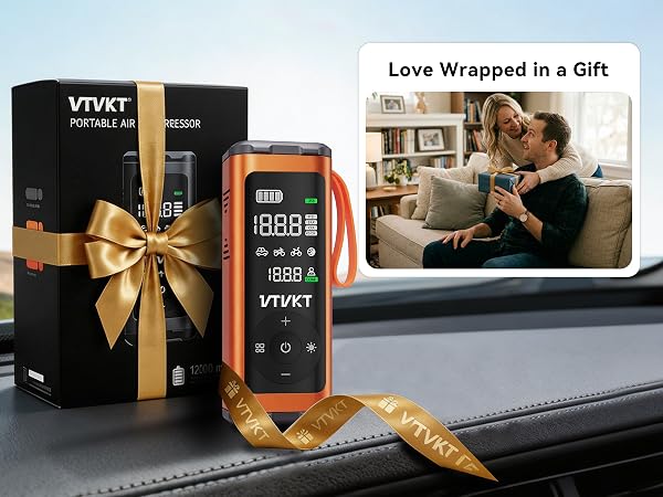 VTVKT Tire Inflator Portable Air Compressor