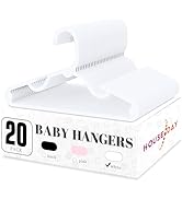 HOUSE DAY Plastic Baby Hangers for Closet 20 Pack, Durable Plastic Kids Hangers for Baby Clothes,...