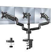 MOUNT PRO Triple Monitor Mount, 3 Monitor Desk Arm fits Three Max 27" LCD Computer Screens, up to...