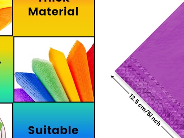 Rainbow Cocktail Napkin