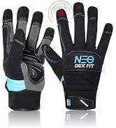 DEX FIT Mechanic Gloves MG310 Lightweight, Durable PU Reinforcements, Firm Grip, Stretch Comfort ...