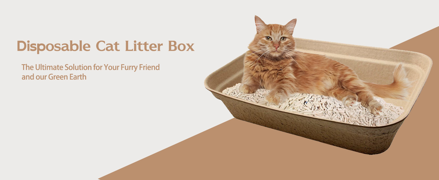Disposable Litter Boxes for Cats, 8 Pack