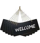 Chalkboard Hanging Signs Erasable Wood Rectangle Small Vintage Rustic Blackboard Message Memo Dis...