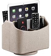 Remote Control Holder, Swivel Desk Organizer and Decorations for Living Room, Bedside Table Organ...