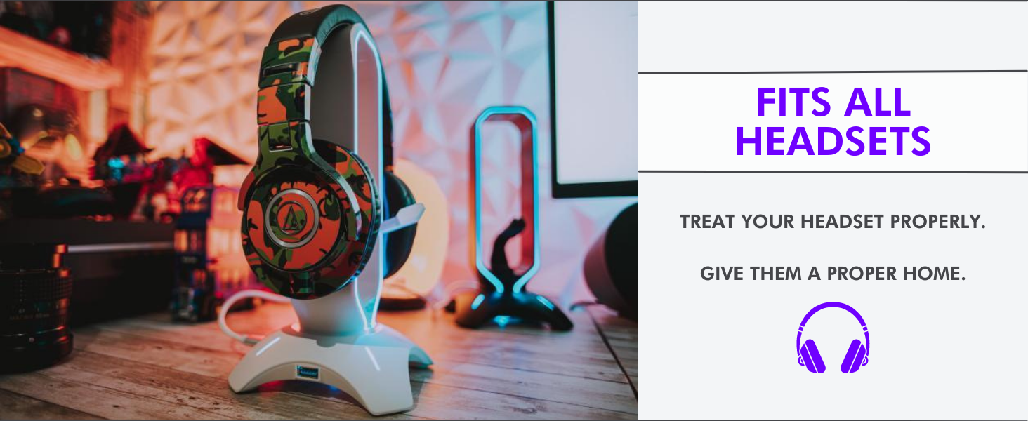 rgb headphone stand