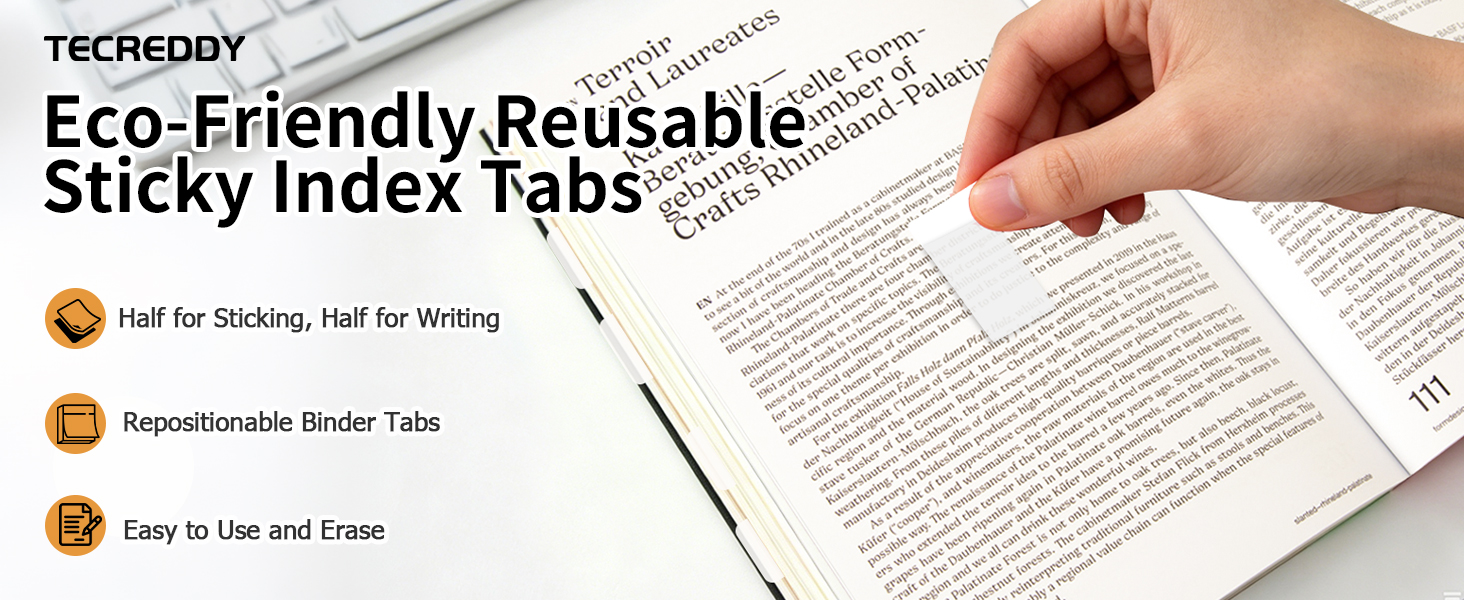 sticky tabs for binders
