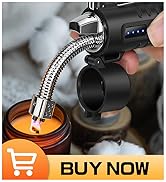 Lafagiet Electric Lighter, USB C Rechargeable, with LED Battery Display, Flashlight, 360° Flexibl...