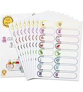 Baby Bottle Labels for Daycare, 128pcs Waterproof Daycare Labels, Name Labels for Kids School Sup...