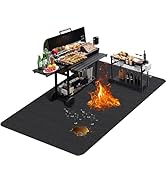 TAOMAND Large 76 x 52 inches Under Grill Mats for Outdoor Grill | Double-Sided Fireproof | Waterp...
