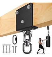 Punching Bag Hanger for Heavy Bag Beam Mount Hardware 360° Rotation Boxing Bag Ceiling Mount I-Be...