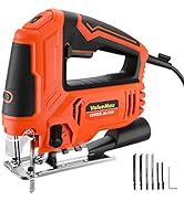 ValueMax Jig Saw, 6.5AMP Jigsaw Tool Kit with 6 Variable Speeds, 4-Position Orbital Setting, ±45°...