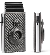 LOUEBICA Slim Smart Mens Wallet Card Holder for AirTag Minimalist Leather Front Pocket Wallet RFI...