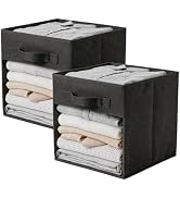 ShellKingdom Storage Bins, Foldable Fabric Storage Cubes with Clear Window | Cloth Storage Organi...