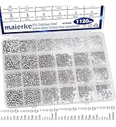 maierke 1120Pcs 304 Stainless Steel M1 M1.2 M1.4 M1.6 M2 M2.5 Metric Micro Screws Nuts Assortment...
