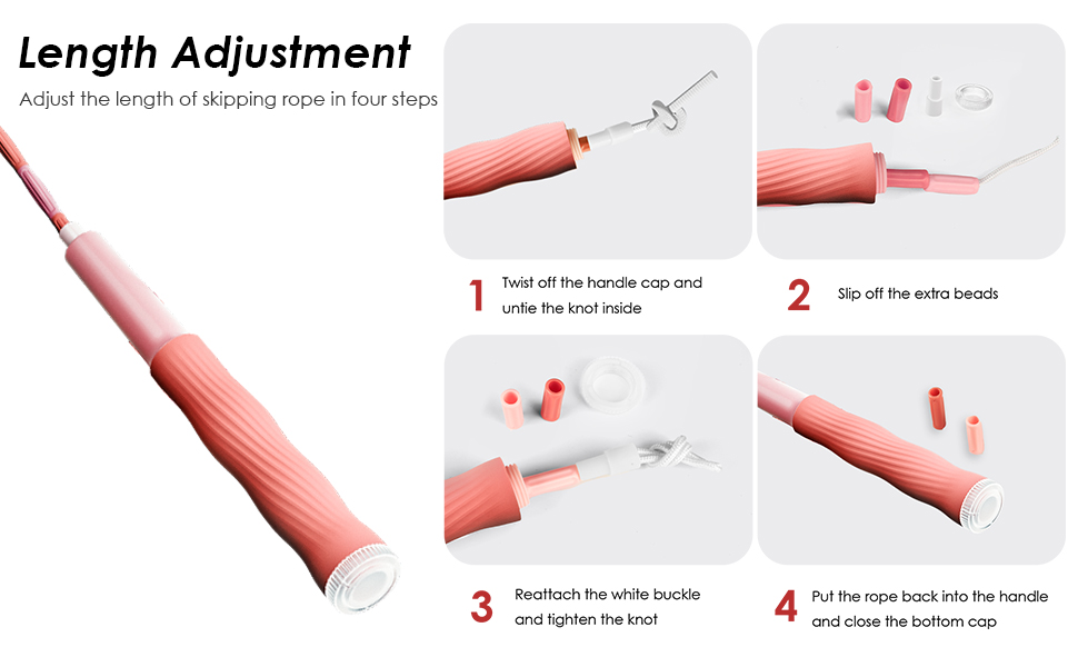Adjustable jump rope