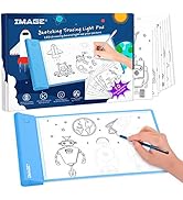 IMAGE Light Up Tracing Pad Blue Drawing Tablet Coloring Board for Kids Children Gift for Boys Gir...