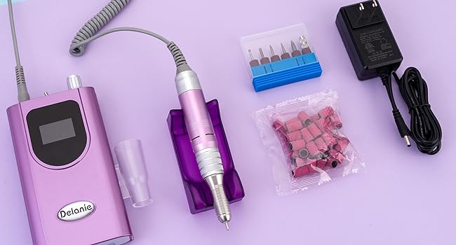 purple nail drill machine