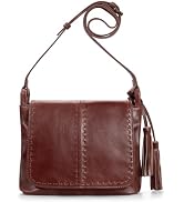 befen Vintage Leather Crossbody Bag for Women Genuine Leather Purse with Multi-Pockets Medium RFI...