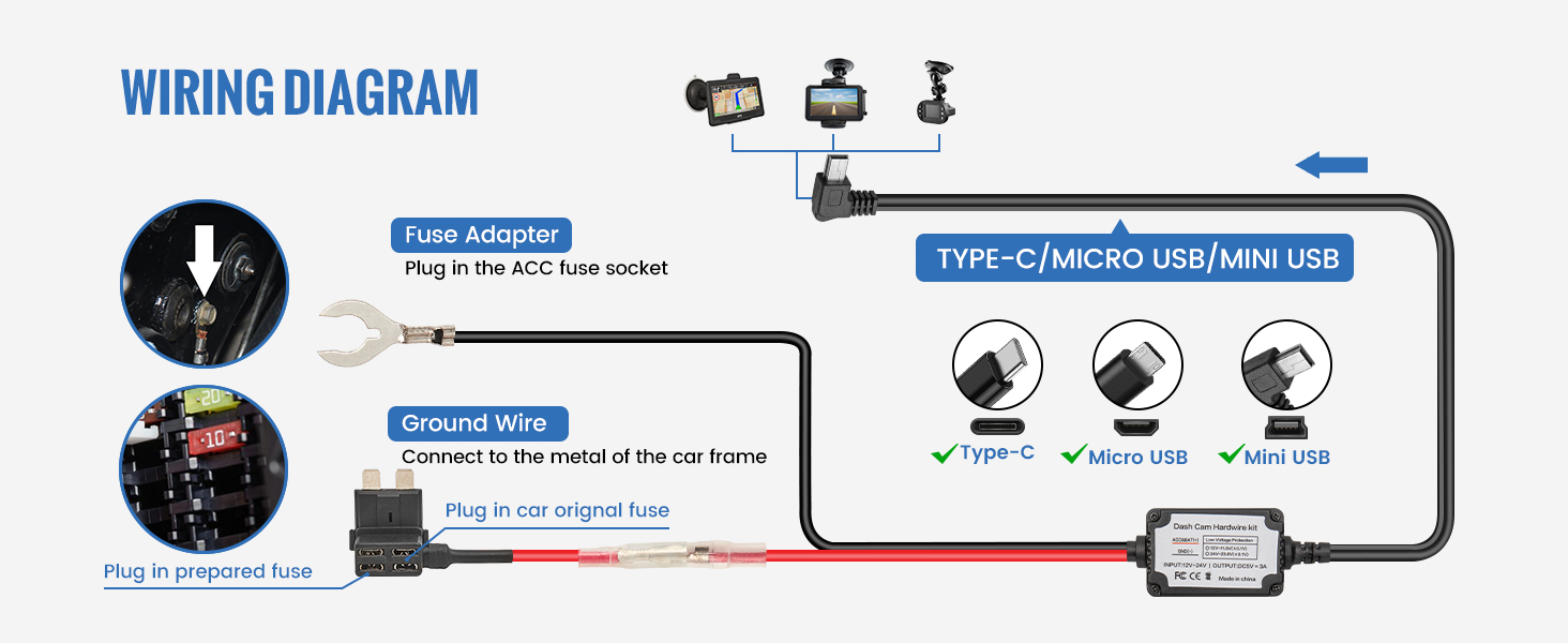 hardwire kit for dash camera
