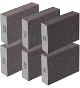 Eoppen 6Pcs Sanding Sponge 60 80 120 220 Coarse Medium Fine Grit Sanding Block Washable and Reusa...
